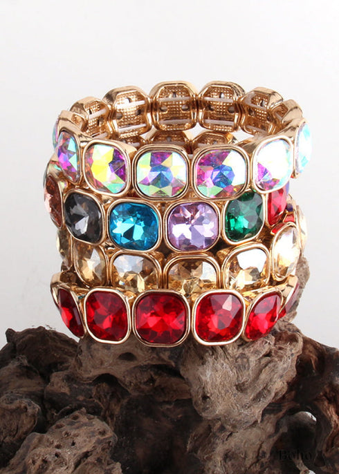 Boho Bracelet, RH Armbander Bracelet, Gold Crystal